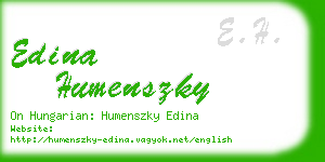 edina humenszky business card